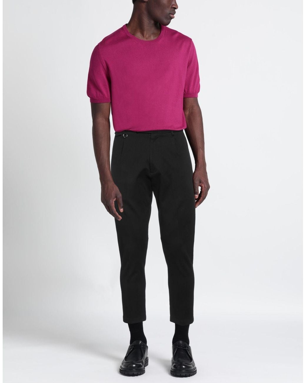 GOLDEN CRAFT 1957 Black Pants Cotton, Elastane for men
