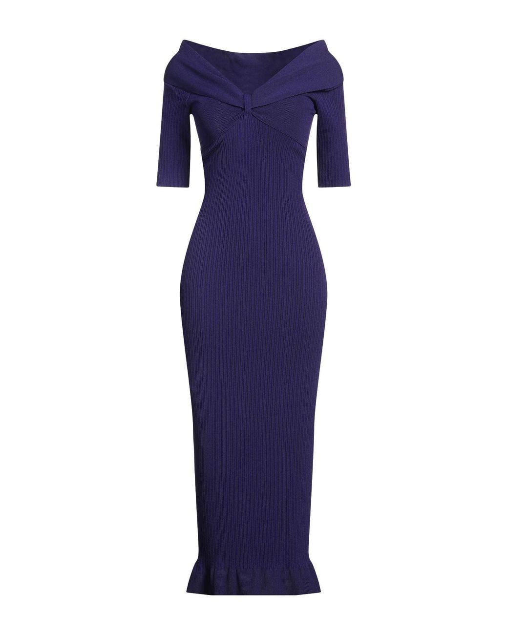 Philosophy Di Lorenzo Serafini Blue Midi Dress Viscose, Polyamide