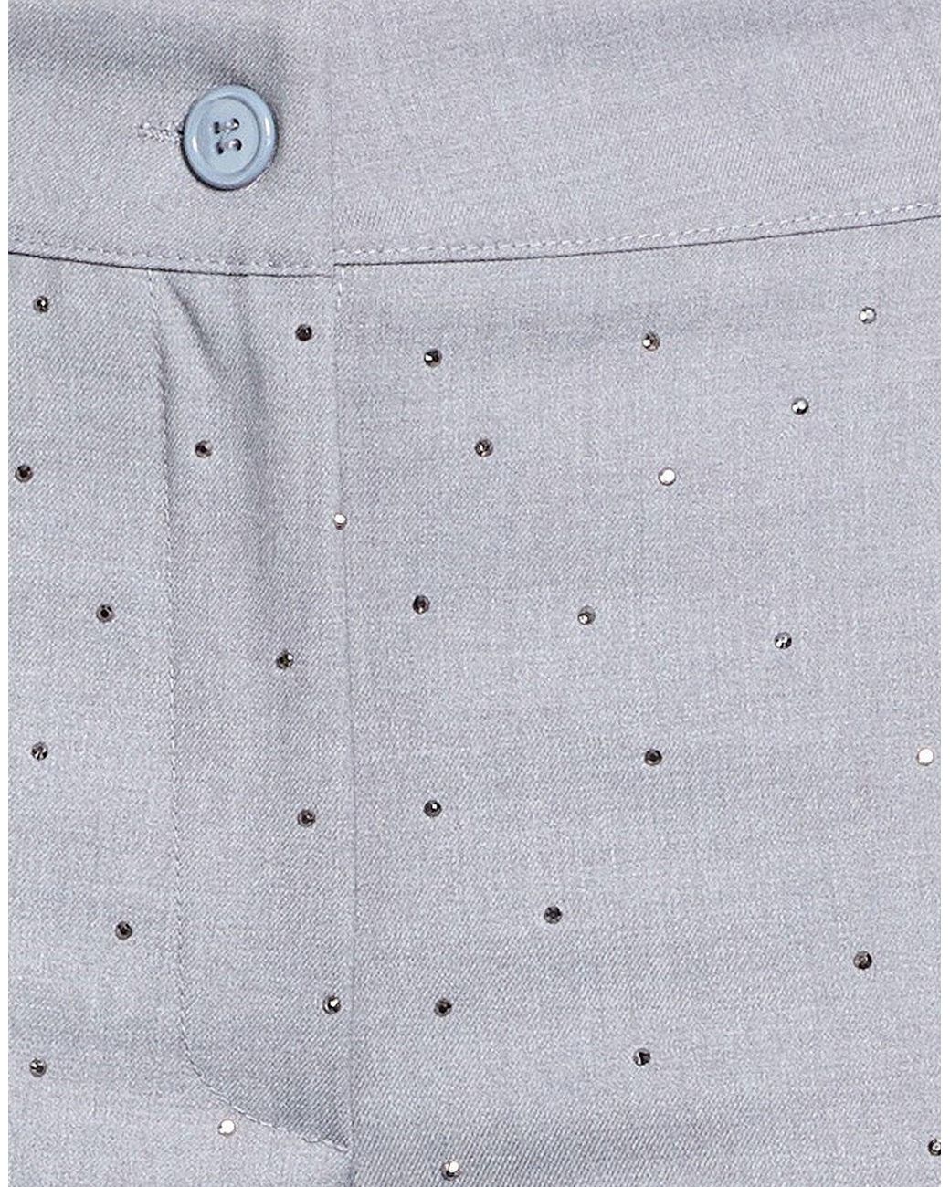 Atos Lombardini Gray Pants Polyester, Viscose, Elastane