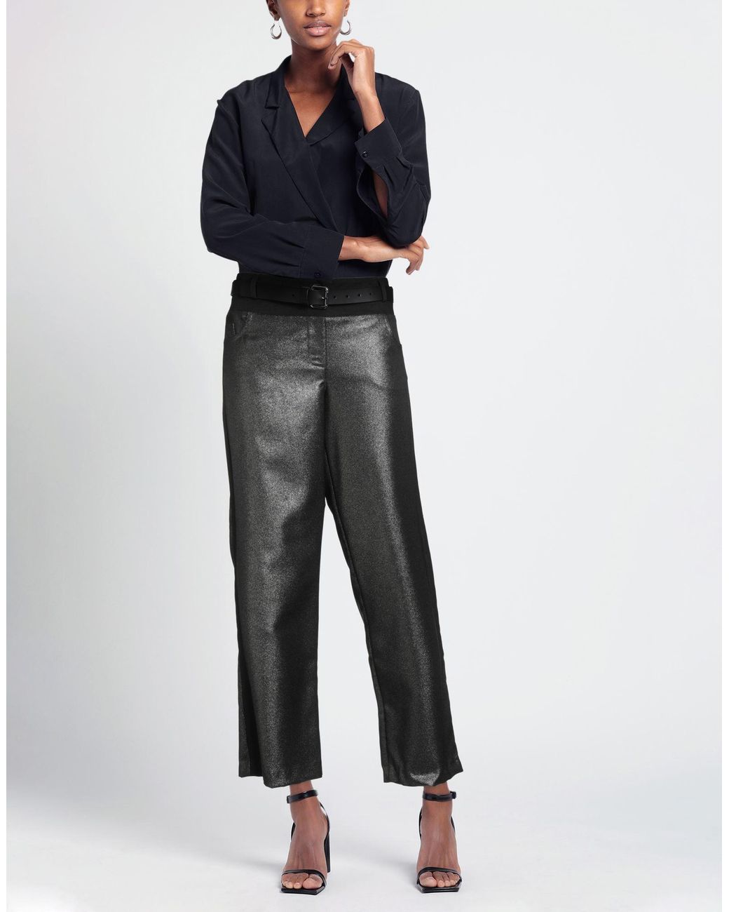 B.yu Gray Pants Polyester