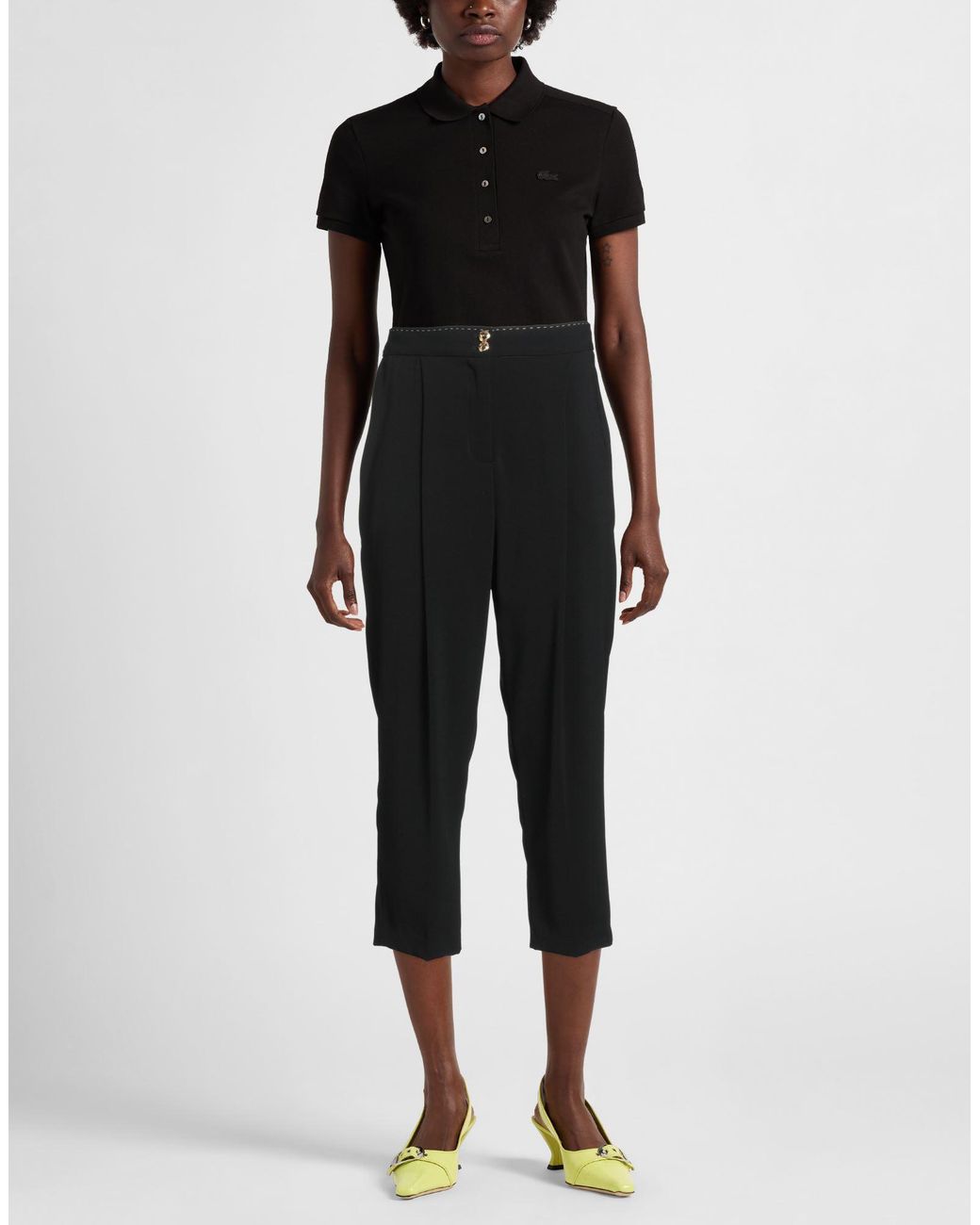 Elisabetta Franchi Black Pants Polyester, Elastane