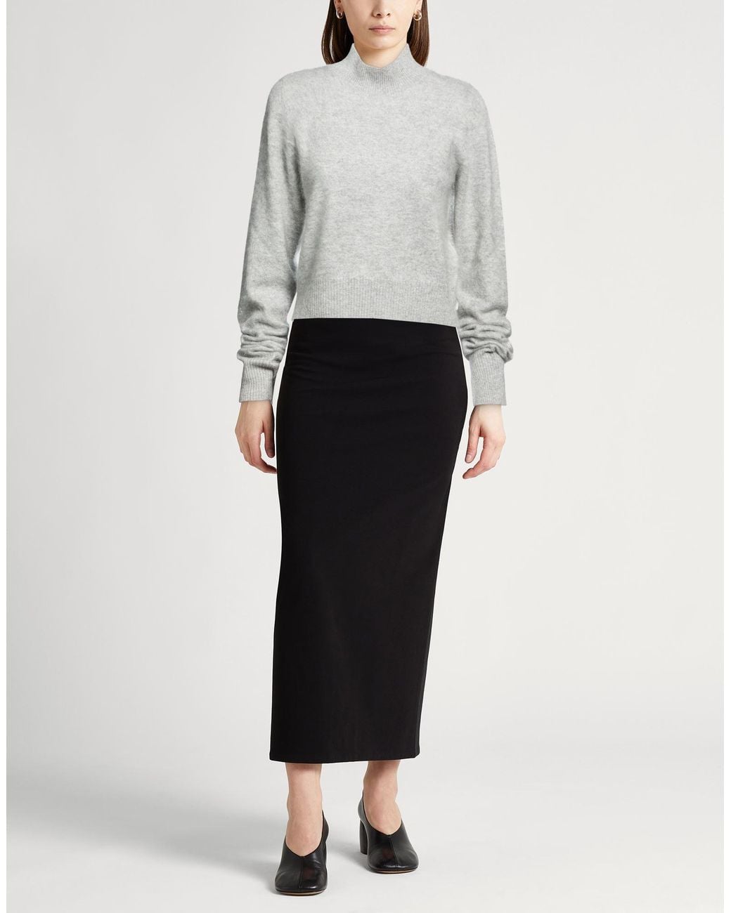 Sportmax Gray Light Turtleneck Cashmere