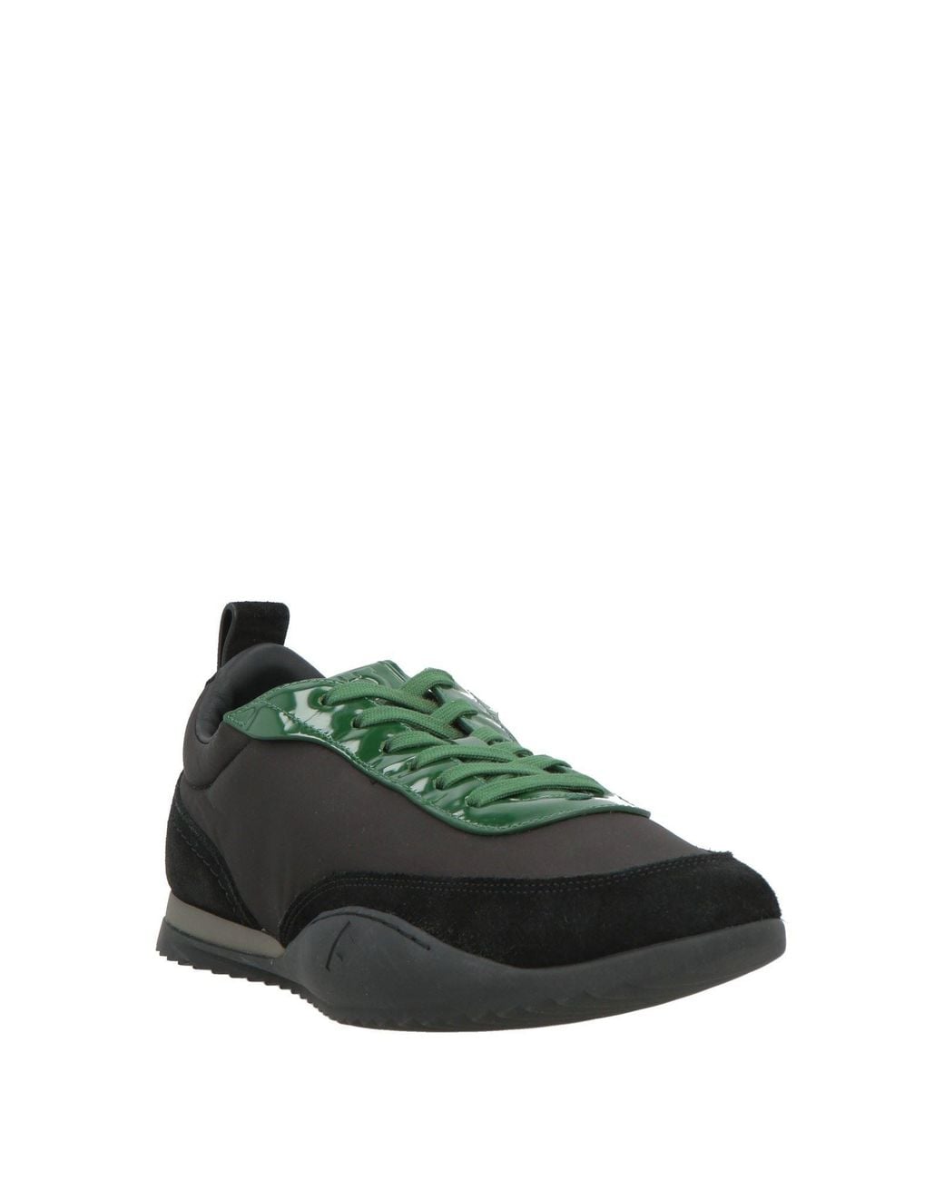Ferragamo Green Sneakers Leather, Textile Fibers