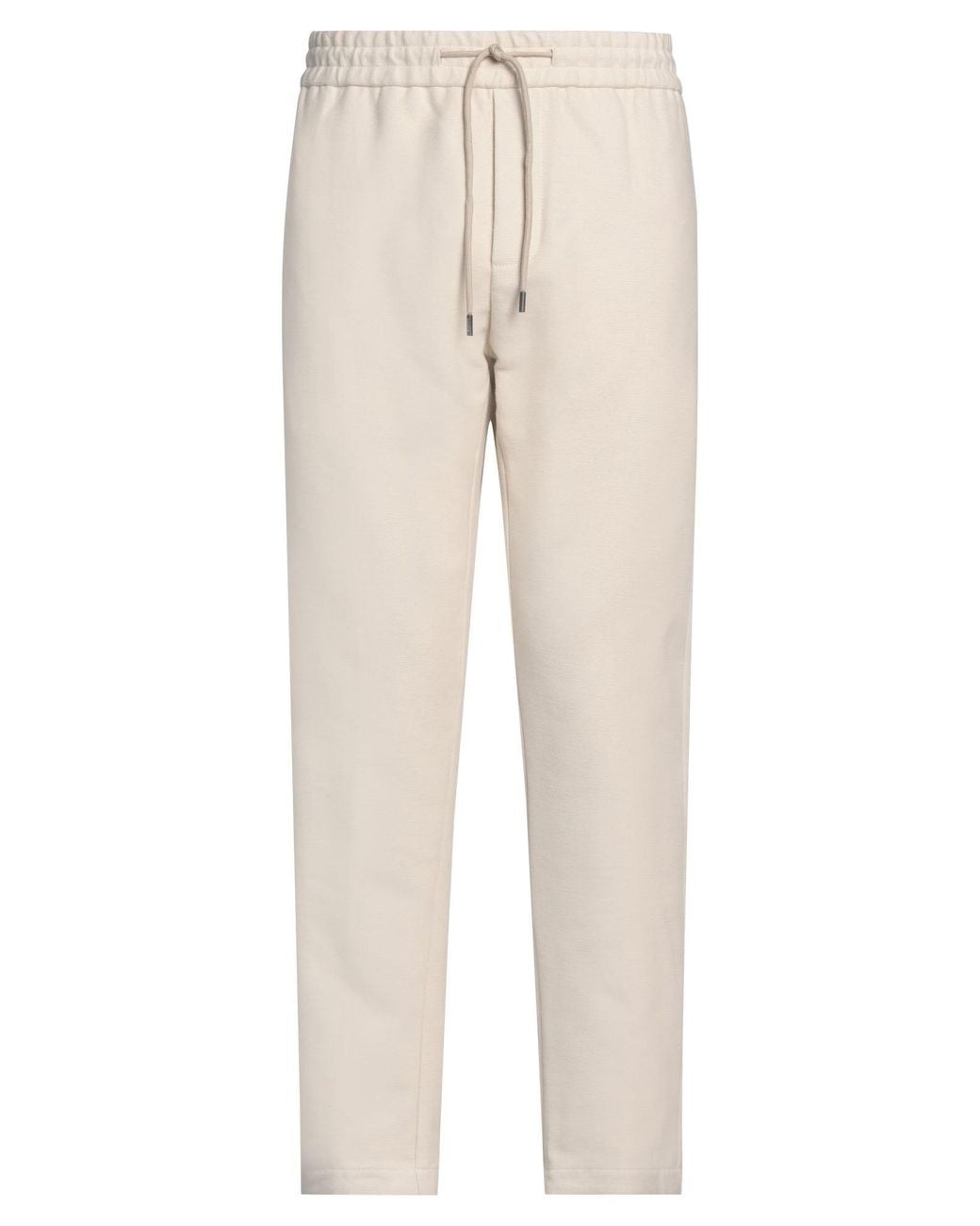 Dondup Natural Ivory Pants Cotton for men