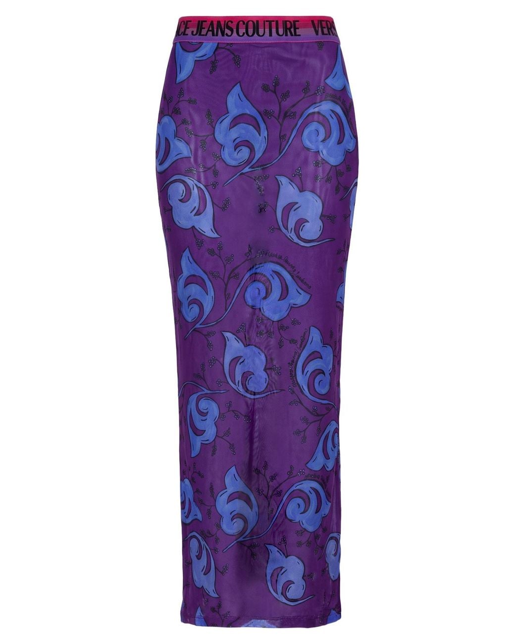 Versace Jeans Couture Purple Midi Skirt
