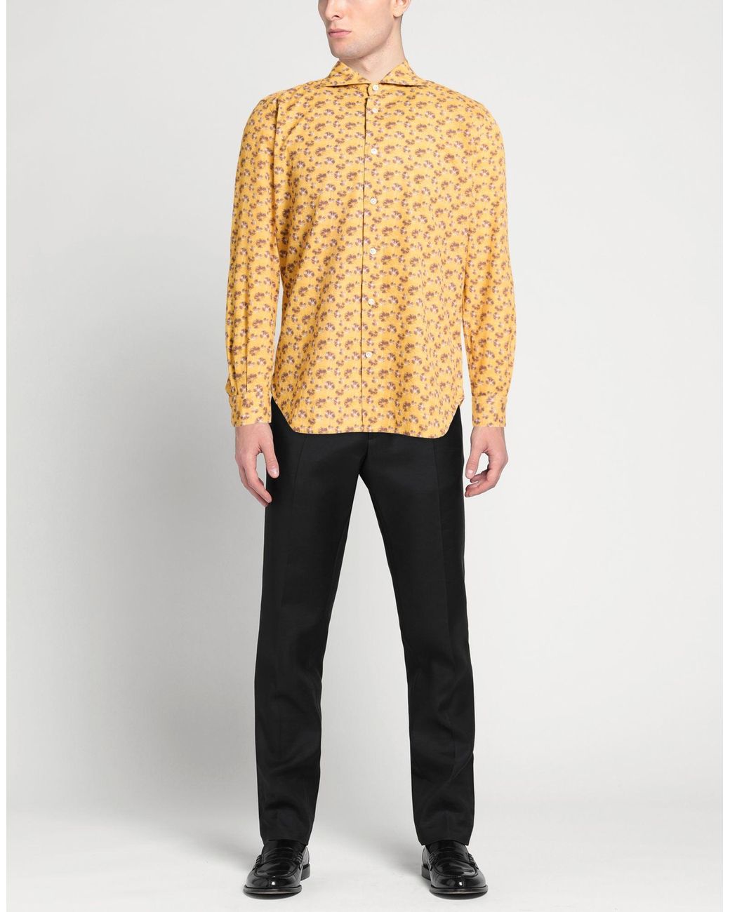Vincenzo Di Ruggiero Yellow Shirt Cotton for men