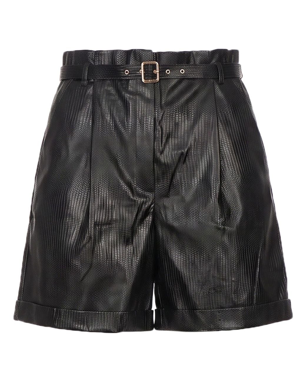SIMONA CORSELLINI Gray Shorts & Bermuda Shorts Polyurethane, Polyester