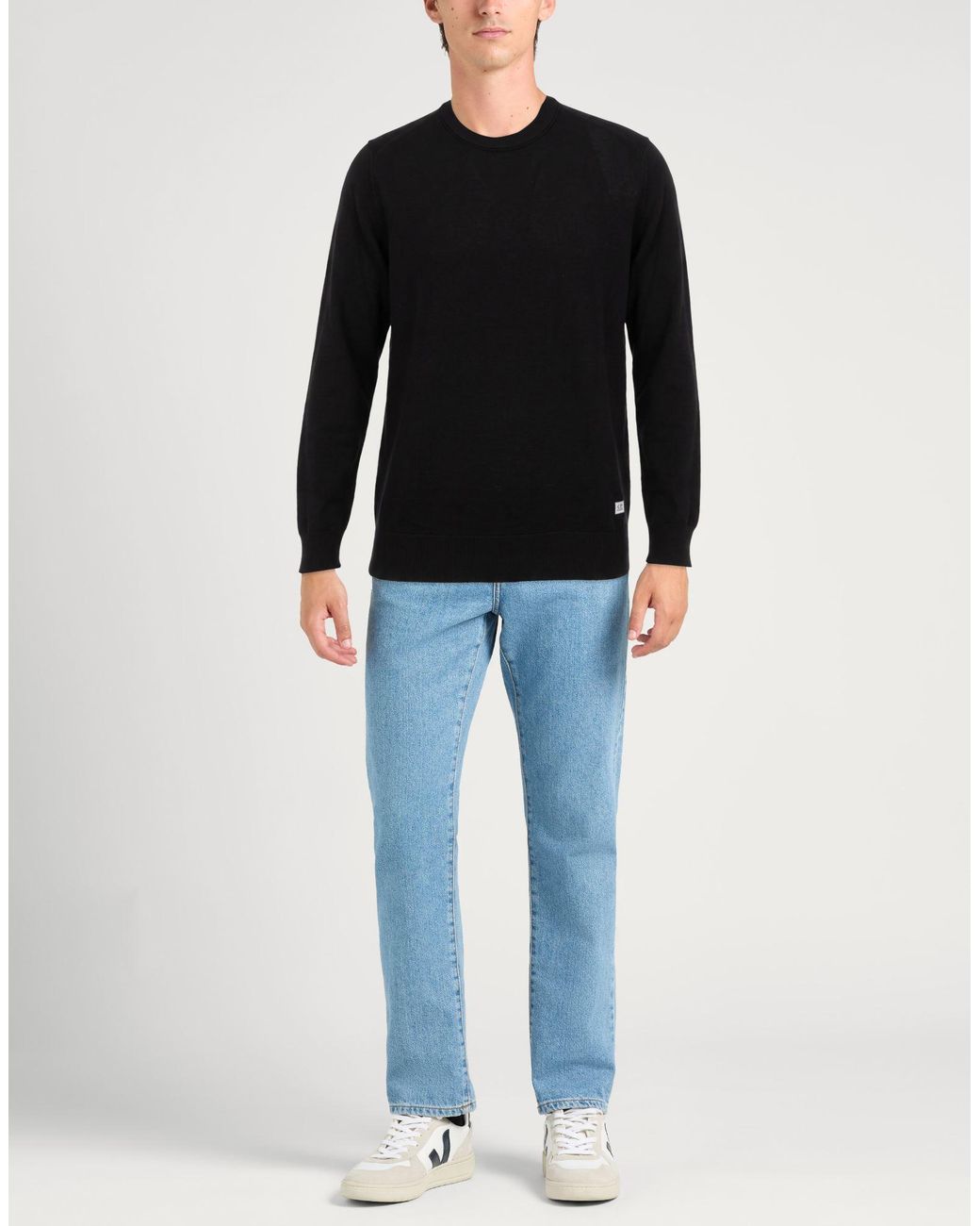 C P Company Black Sweater Wool, Silk for men