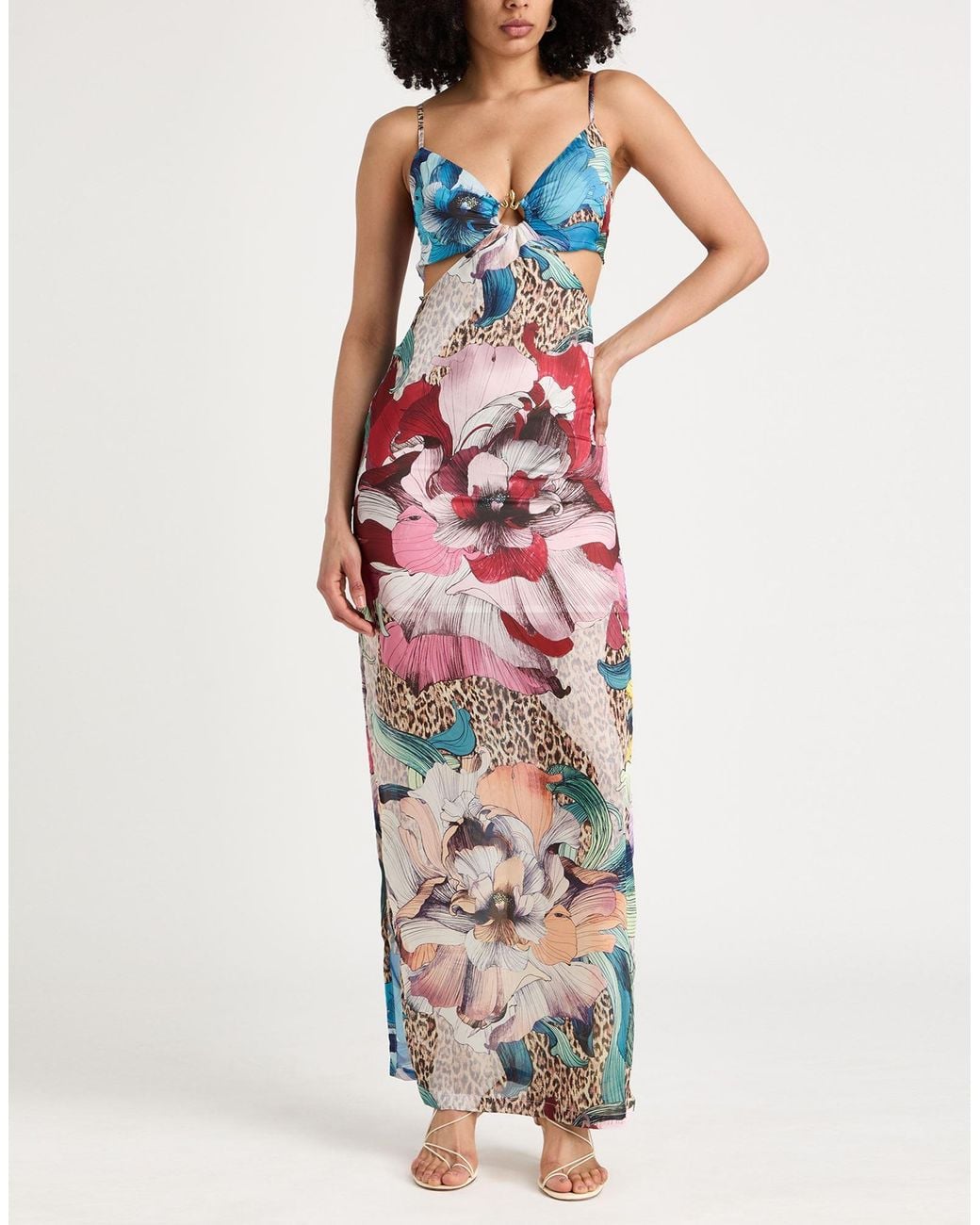 Just Cavalli White Maxi Dress Polyester