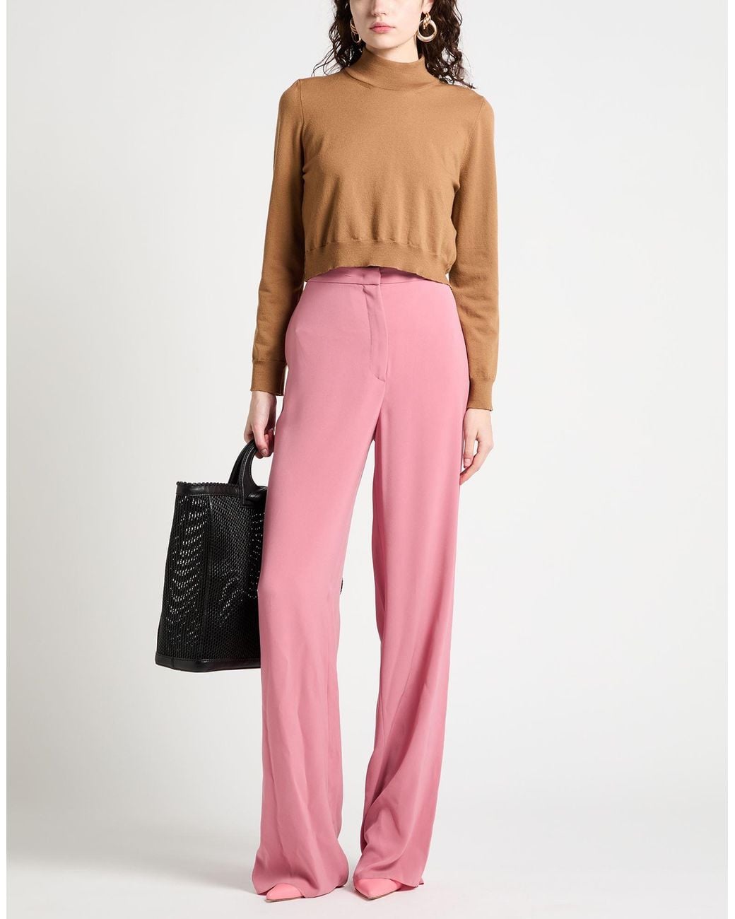 Max Mara Pink Pants Triacetate, Polyester