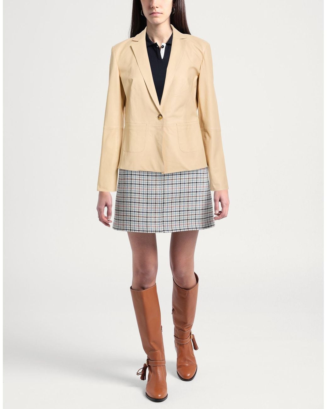 Bully Natural Sand Blazer Lambskin