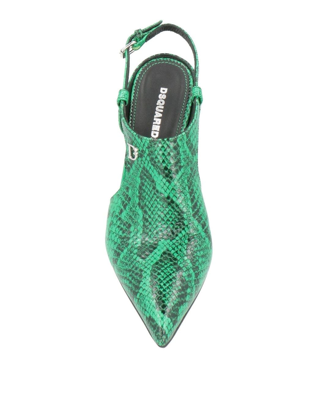 DSquared² Green Python Slingback Décolleté