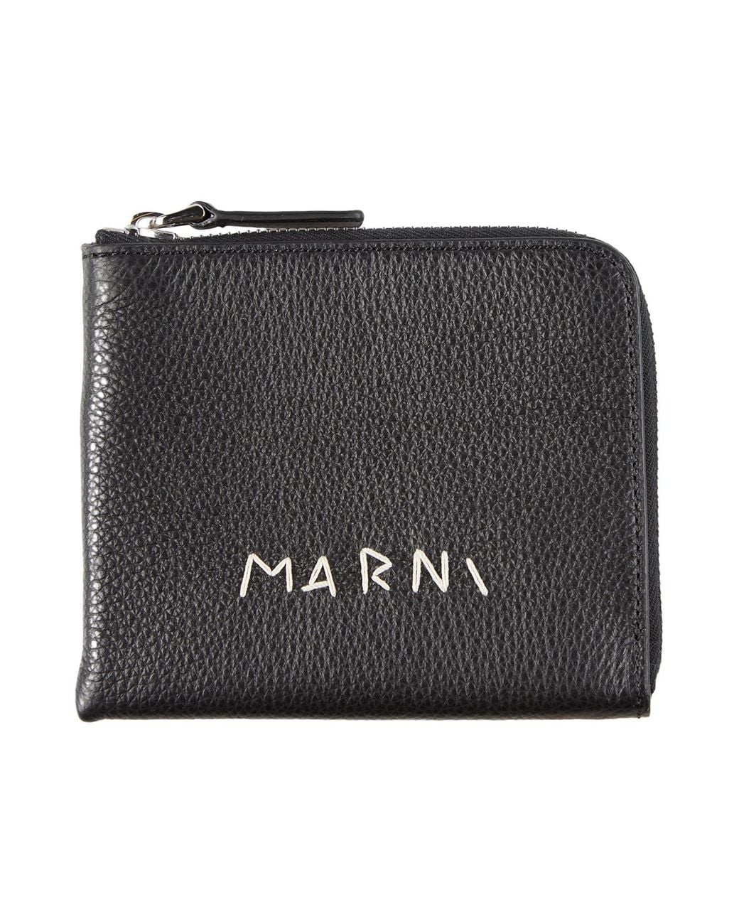Marni Black Cardholder Cow Leather, Ovine Leather