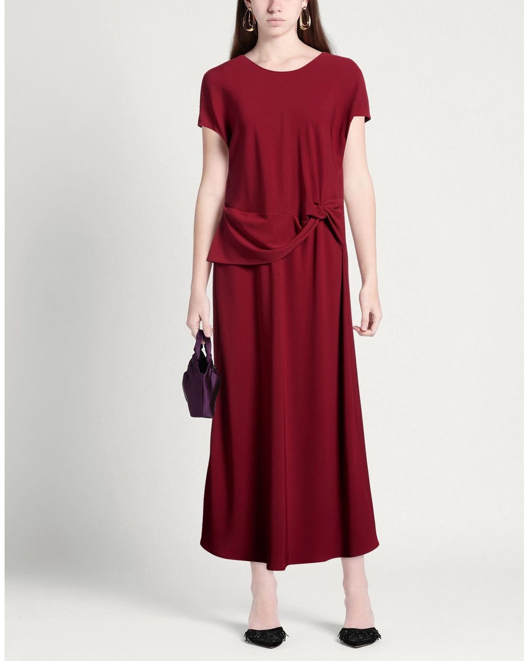 Luisa Cerano Red Maxi Dress Polyester, Elastane