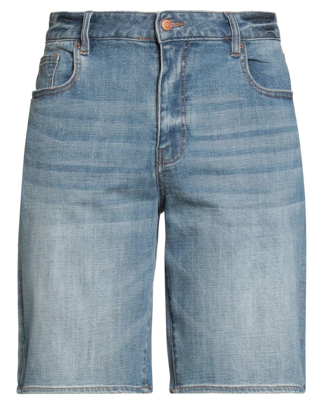 ARMANI EXCHANGE Blue Denim Shorts for men