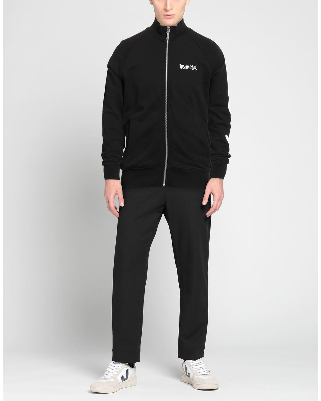 DISCLAIMER Black Sweatshirt Cotton for men
