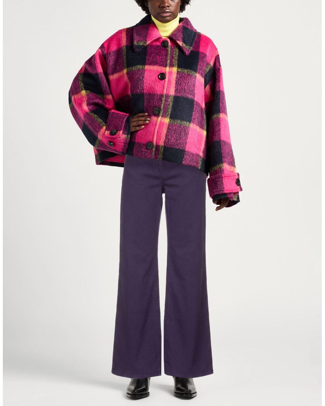 SEVENTY VENEZIA Purple Jeans Cotton, Elastane