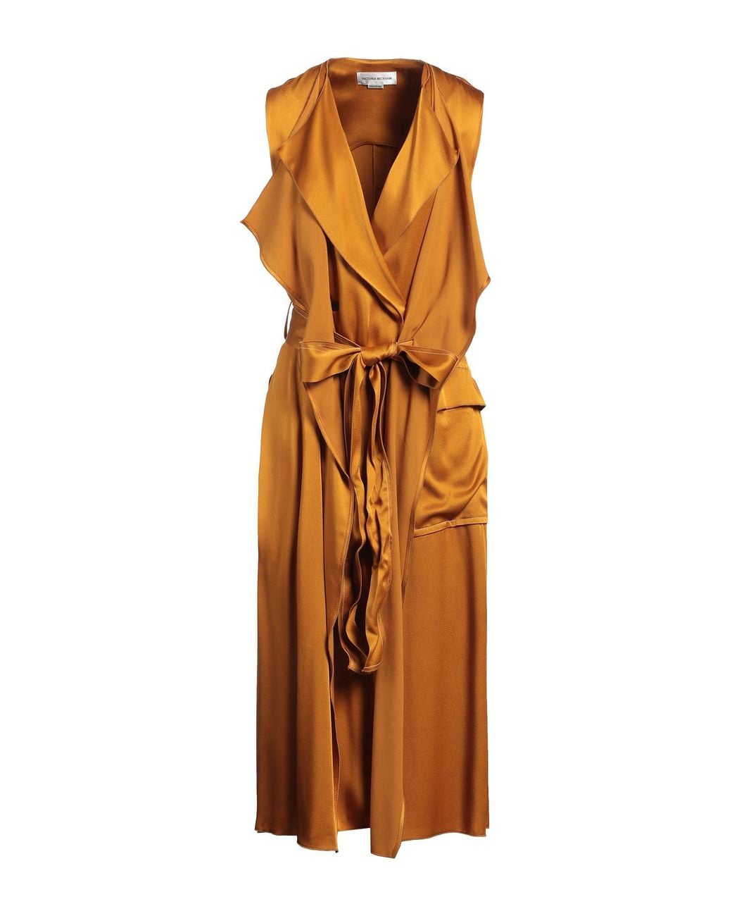 Victoria Beckham Yellow Marigold Maxi Dress Acetate, Viscose, Polyester
