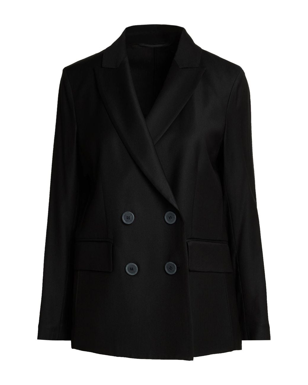Peserico Black Blazer Virgin Wool, Viscose, Elastane
