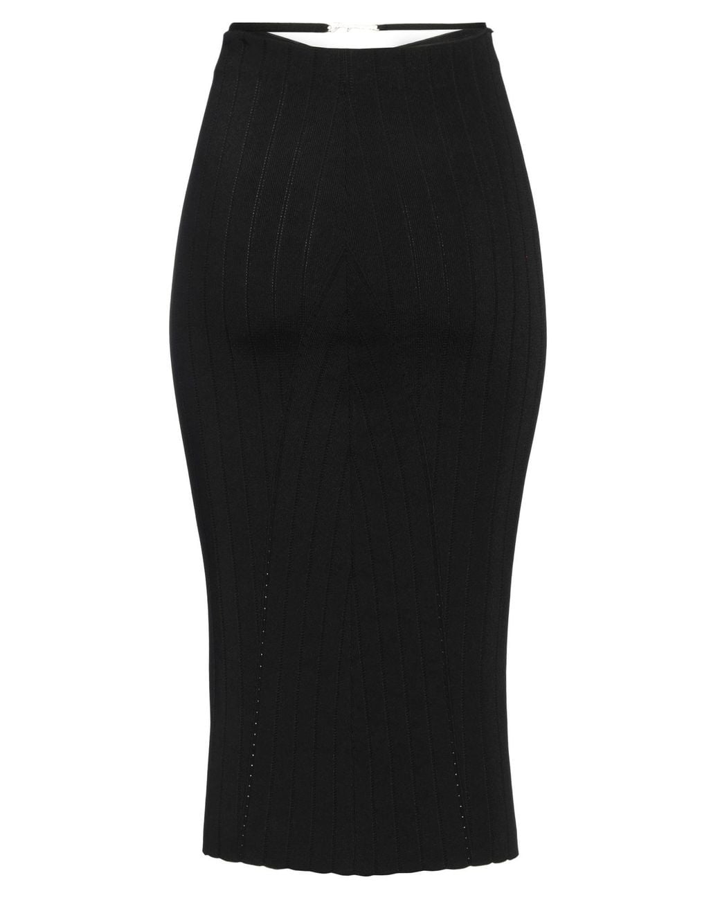 Jacquemus Black Knit Viscose-Blend Pencil Skirt