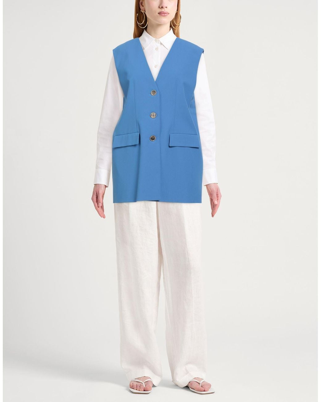 Semicouture Blue Waistcoat
