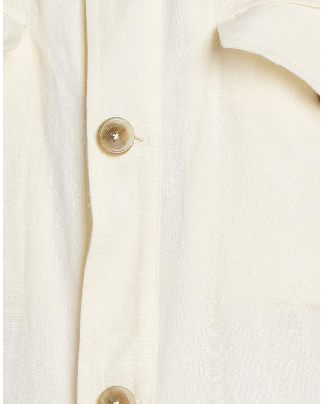 Herno White Ivory Jacket Linen for men