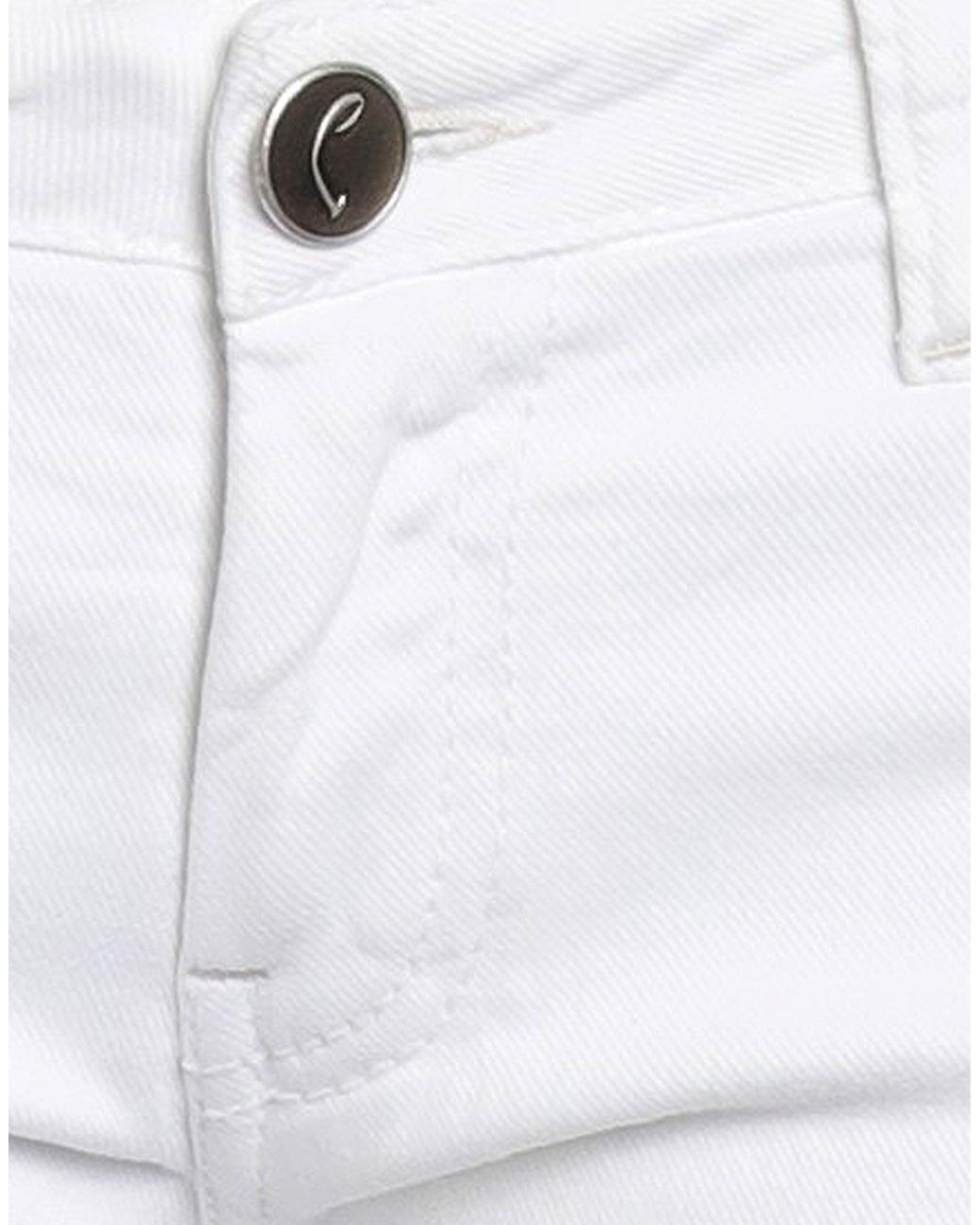 Jacob Cohen White Pants Cotton, Elastane