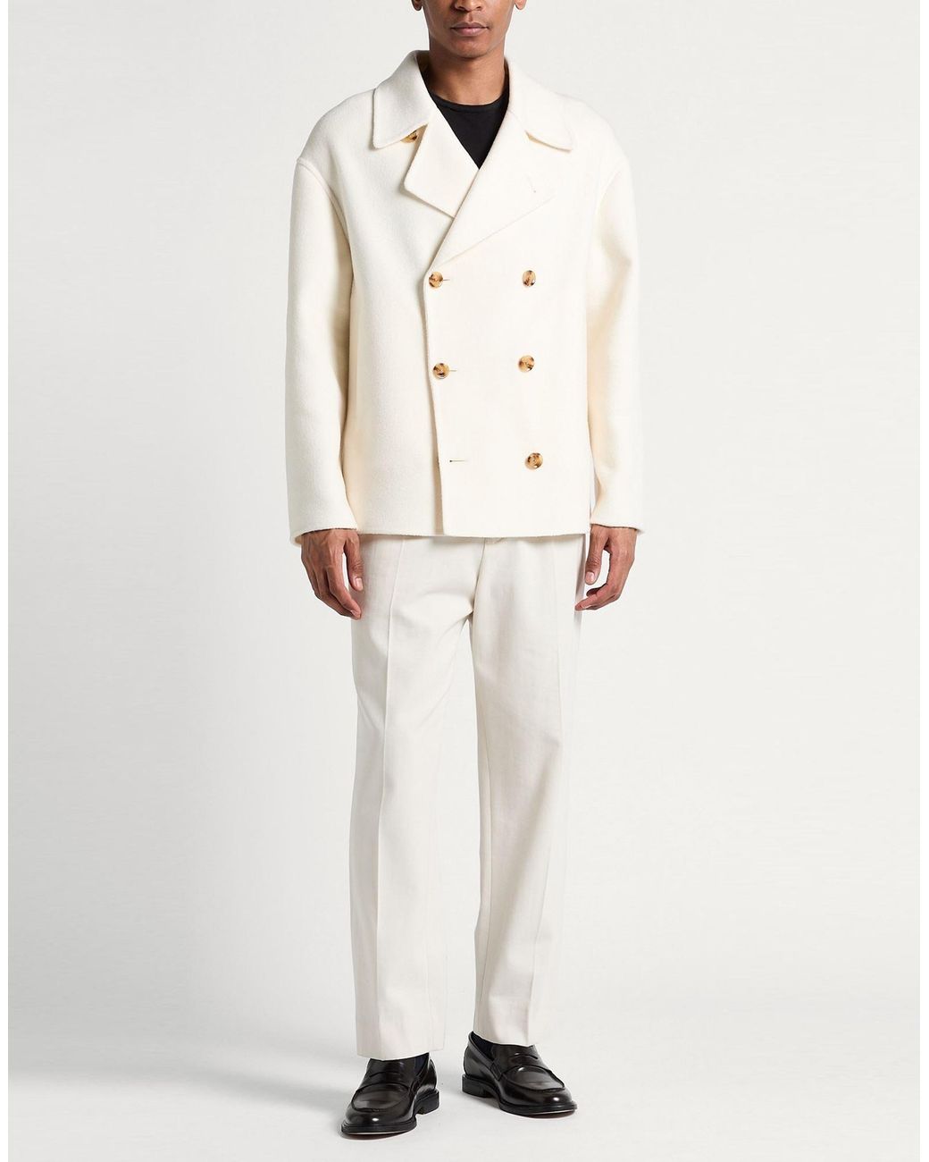 Lardini Natural Coat Virgin Wool for men