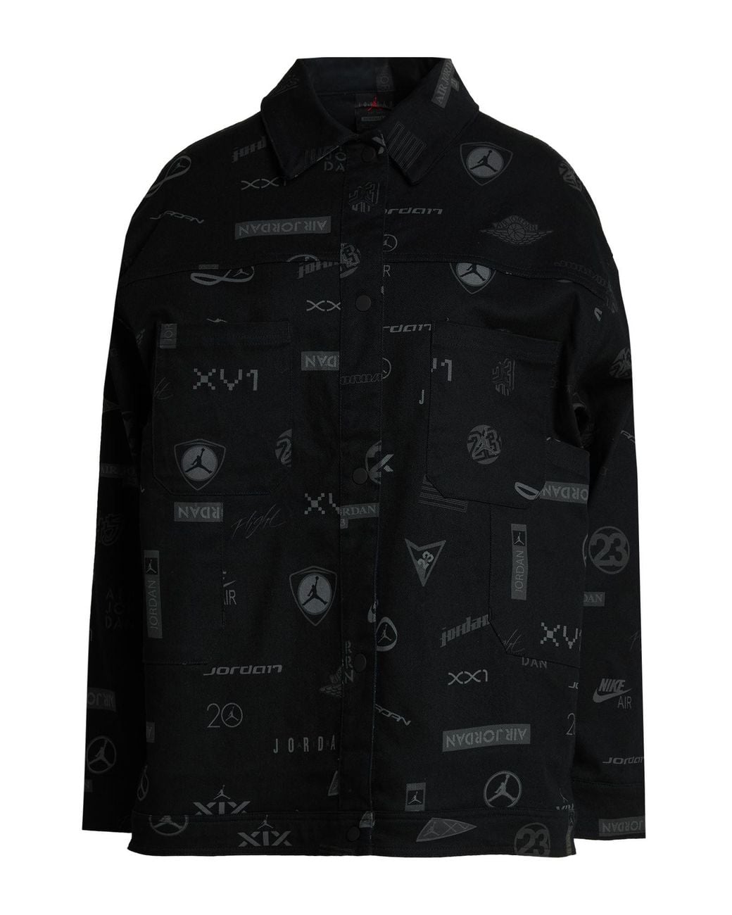Nike Black Jacket Cotton, Elastane