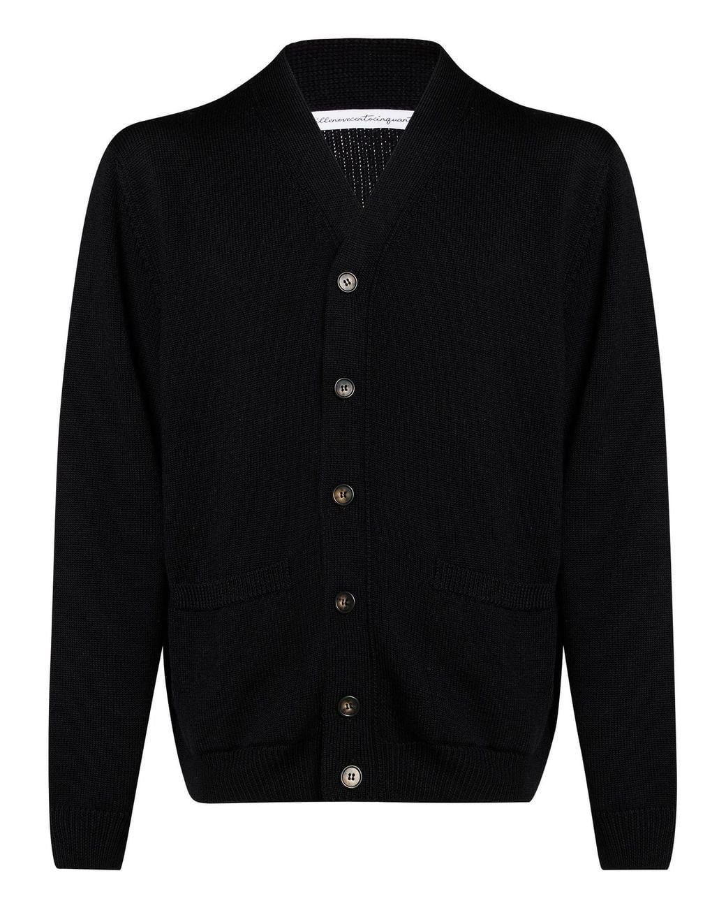 MILLENOVECENTOCINQUANTA7 Black Cardigan Merino Wool for men