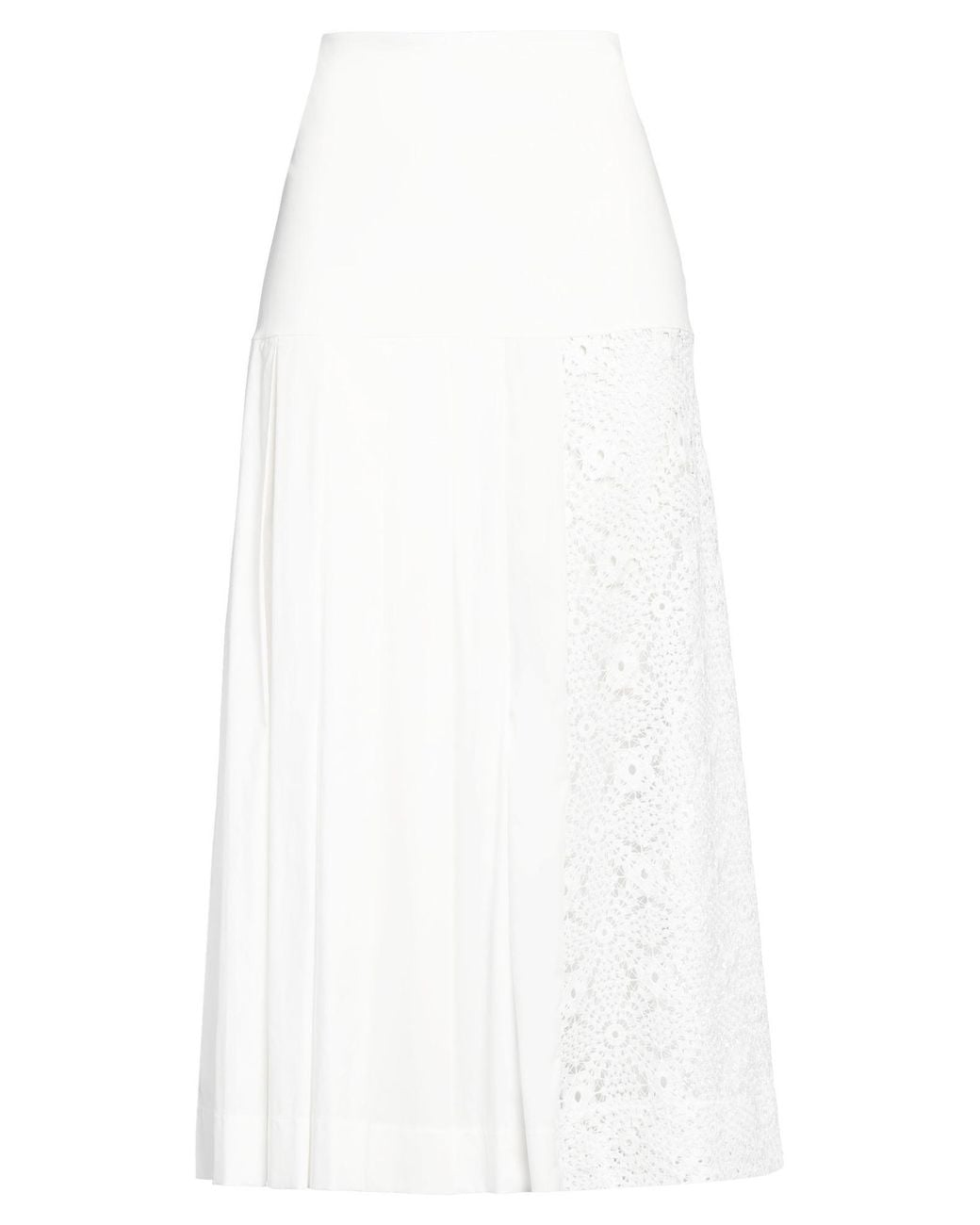 Alpha Studio White Midi Skirt