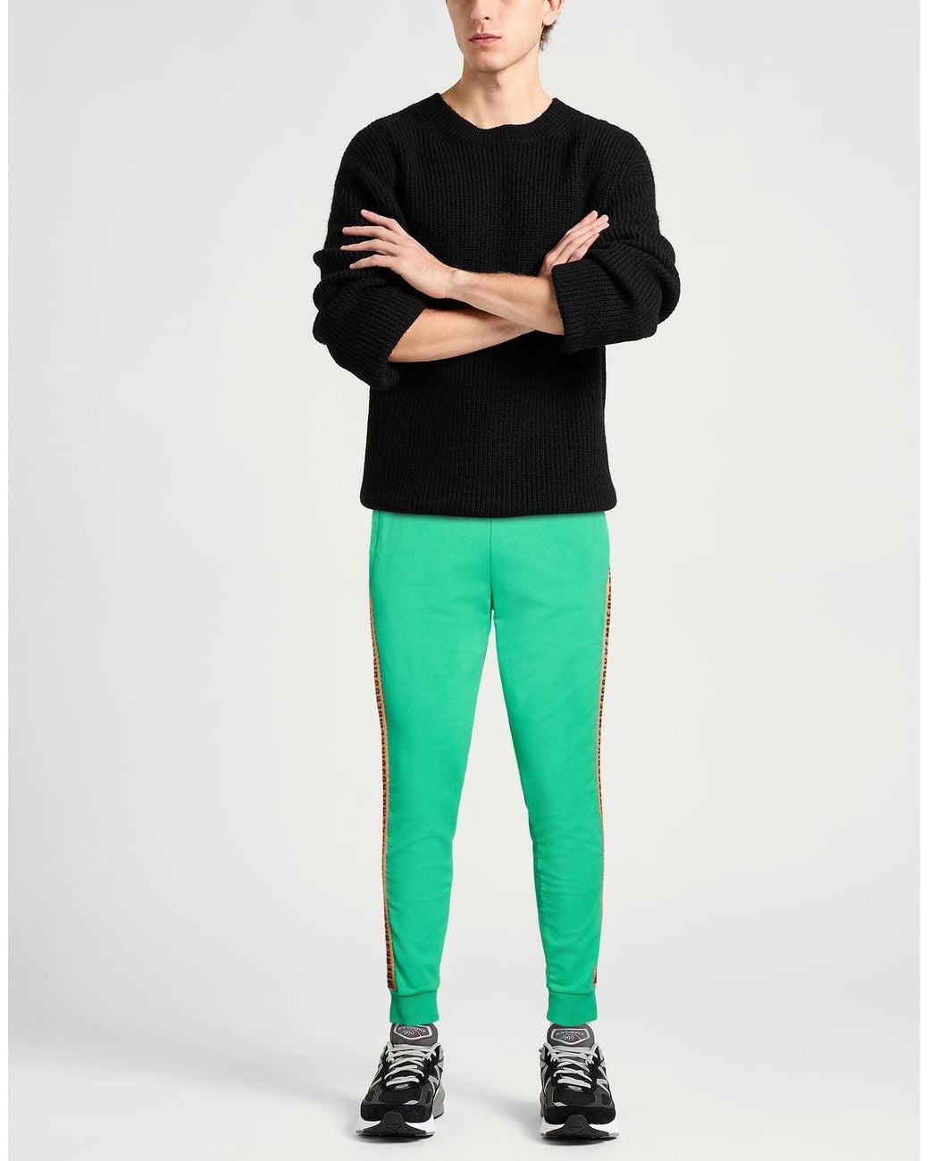 Bikkembergs Green Pants Cotton, Elastane for men
