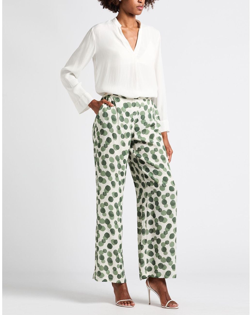 Manila Grace White Top Viscose, Silk