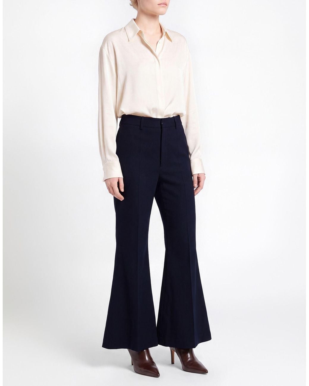 Victoria Beckham Blue Midnight Pants Virgin Wool, Polyamide, Elastane