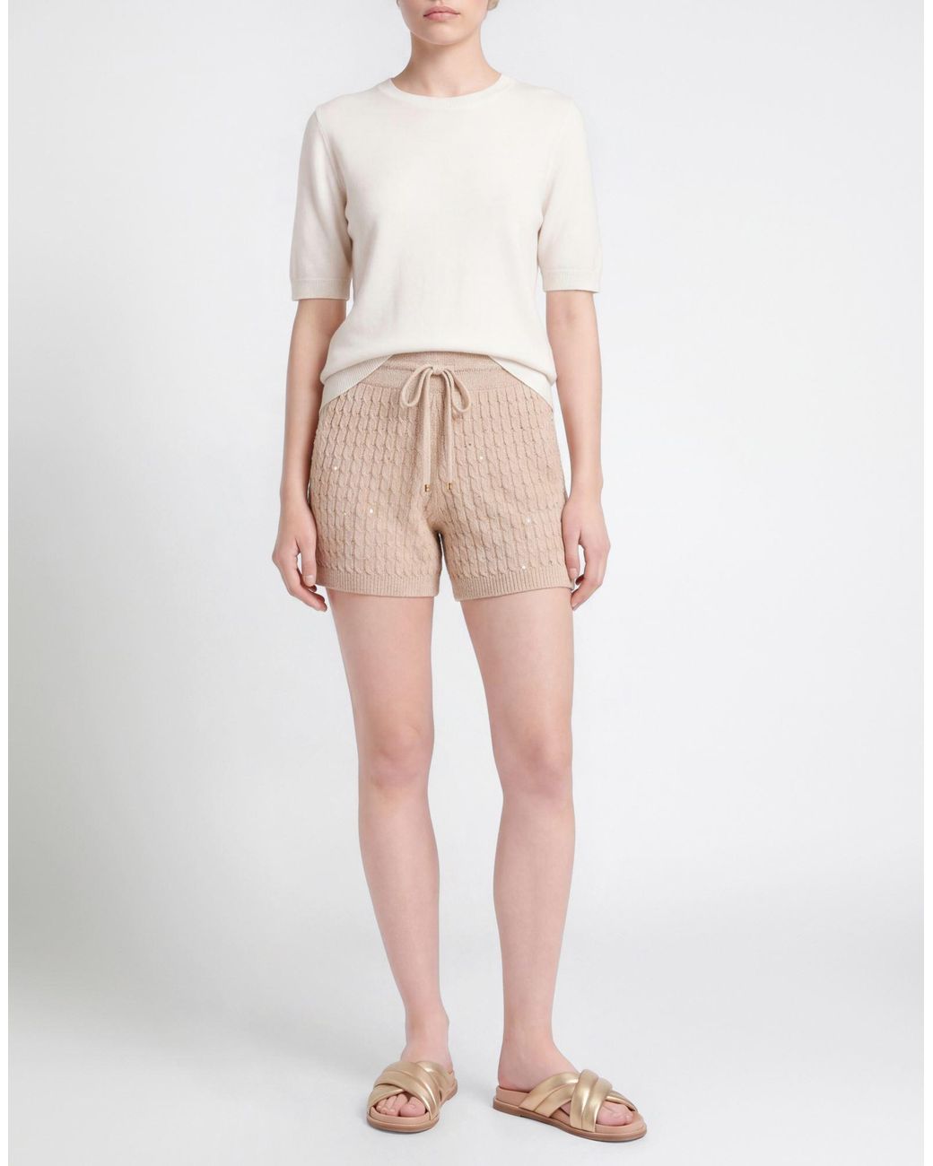 Eleventy Natural Shorts & Bermuda Shorts Cotton, Linen, Polyester