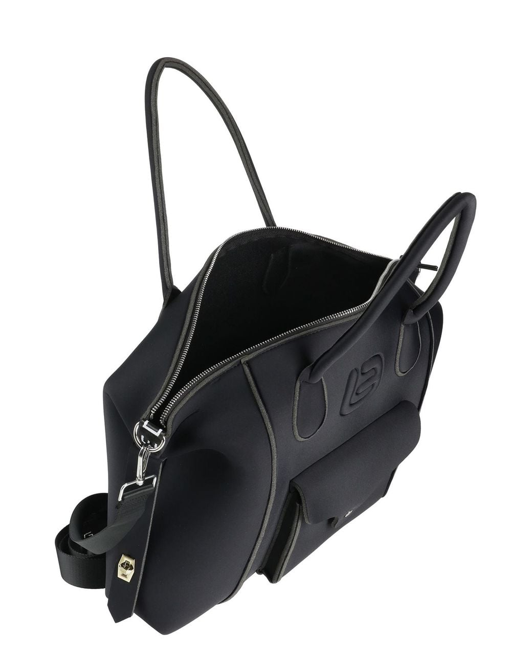La Fille Des Fleurs Black Shoulder Bag