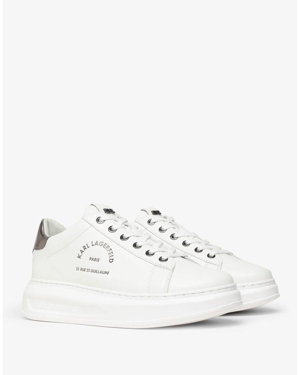 Karl Lagerfeld White Kapri Maison Chunky-Sole Sneakers