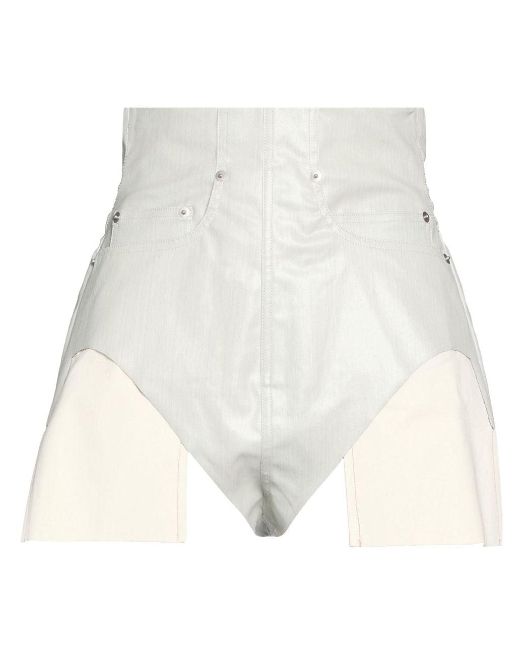 Rick Owens Natural Denim Shorts