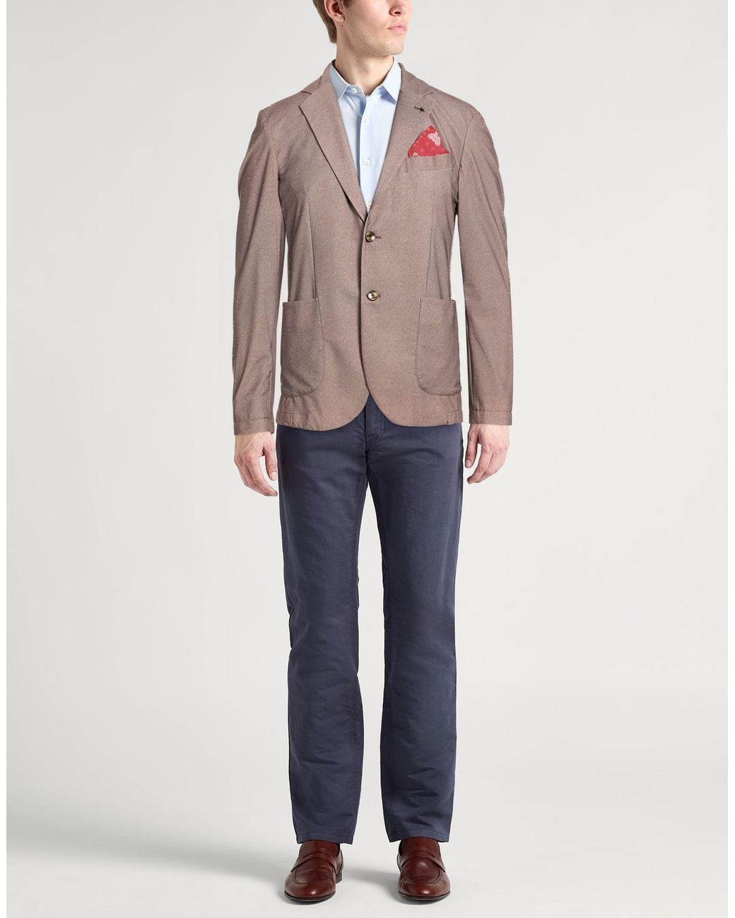 AT.P.CO Brown Blazer Polyester, Elastane for men