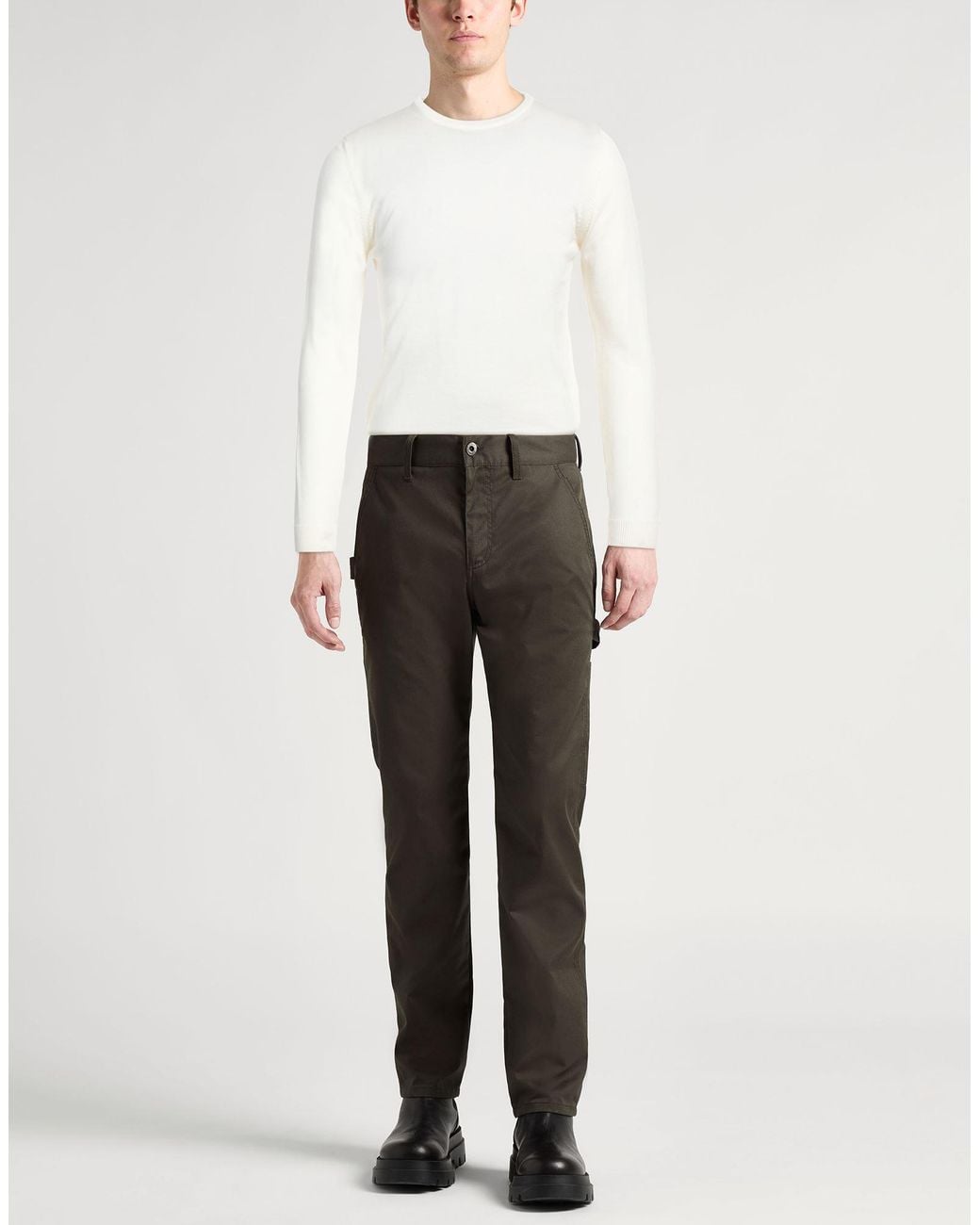 Roberto Collina White Ivory Sweater Wool for men