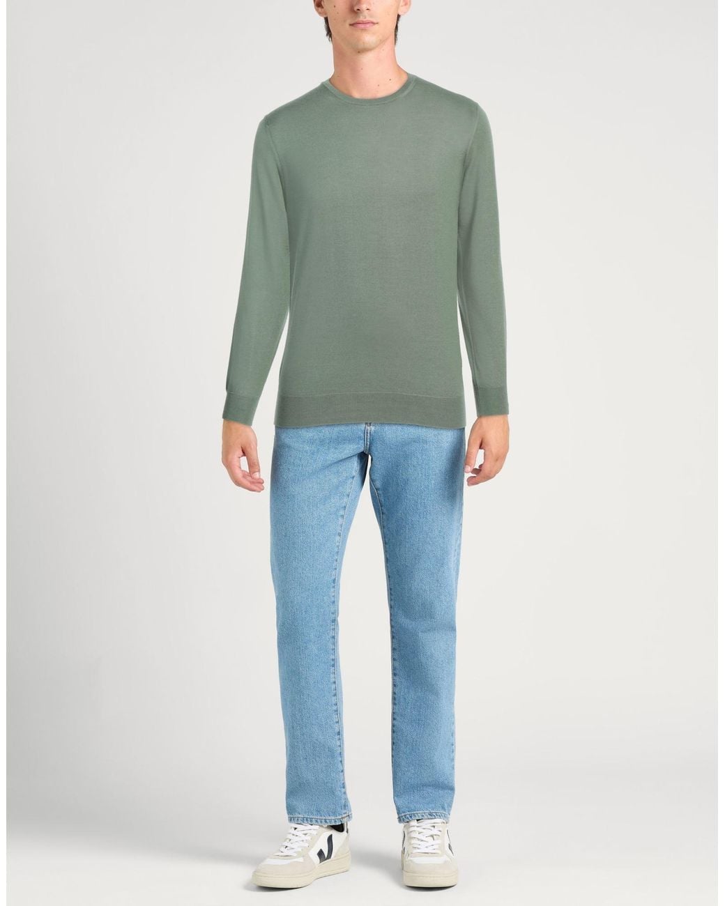 Boglioli Green Sweater Cashmere, Silk for men