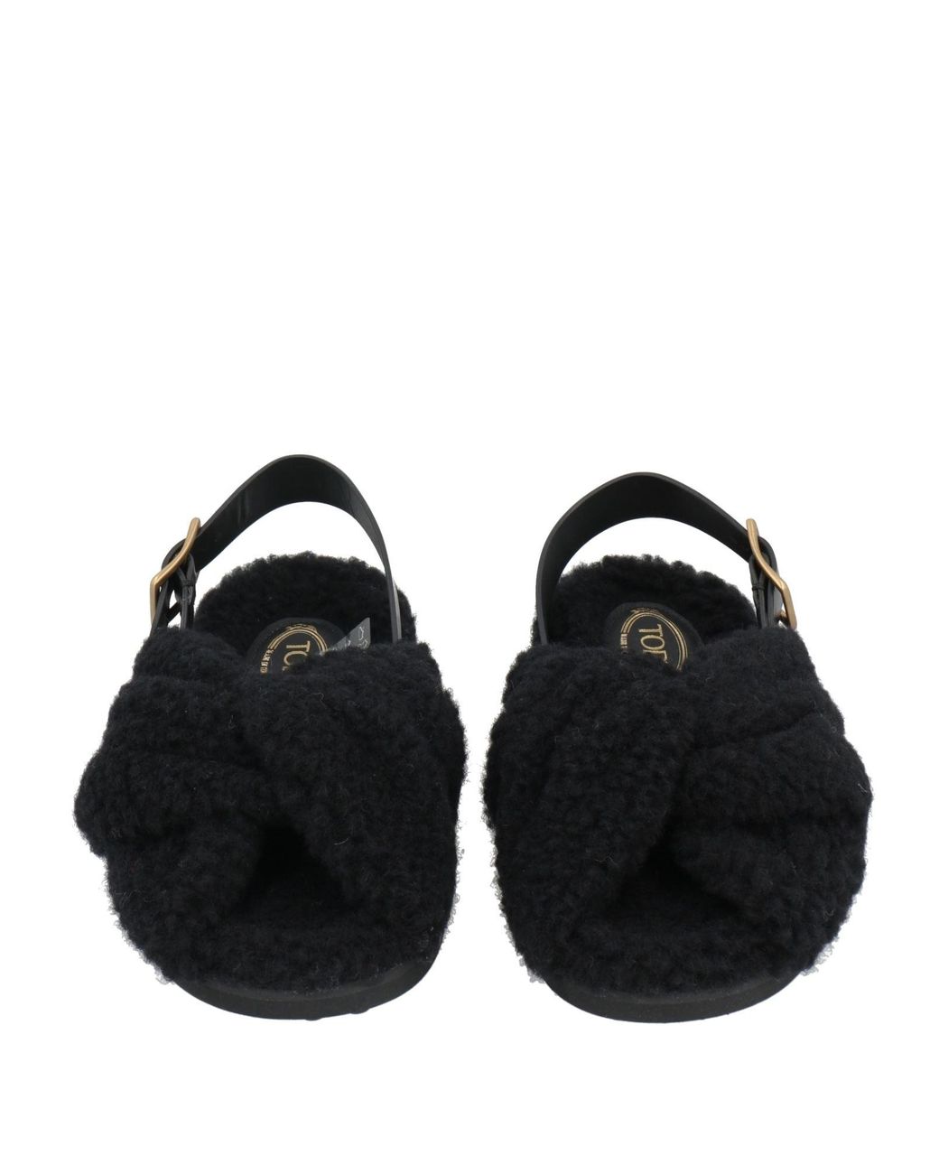 Tod's Black Sandals Shearling