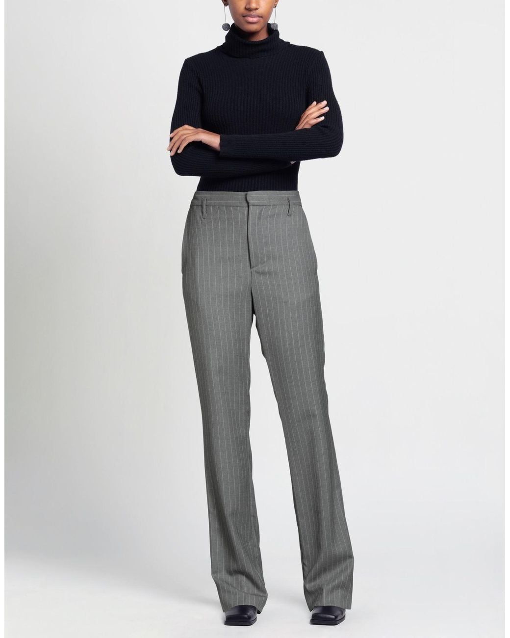 THE M.. Gray Pants Virgin Wool