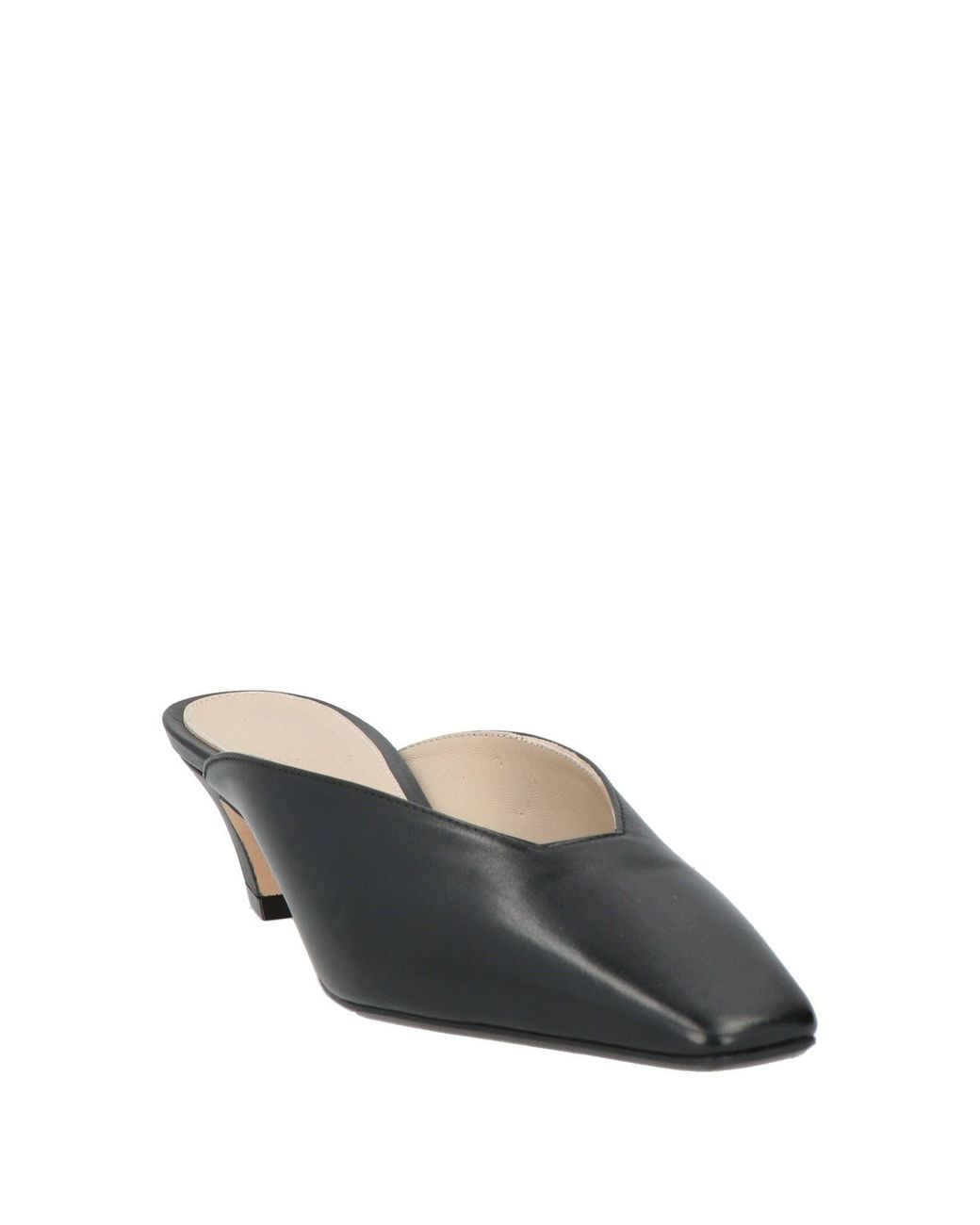 Theory Gray Mules & Clogs Calfskin