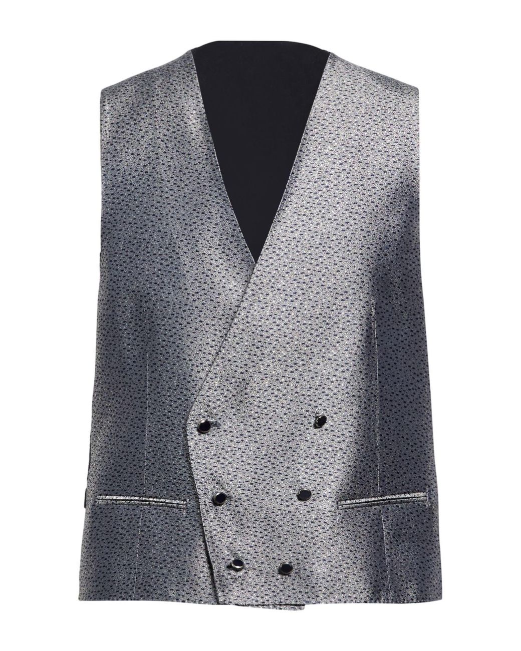 Corneliani Gray Tailored Vest Silk for men