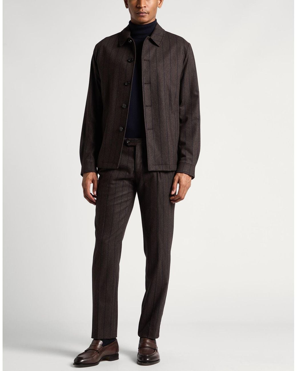 Sartorio Napoli Black Dark Suit Wool, Cashmere, Elastane for men