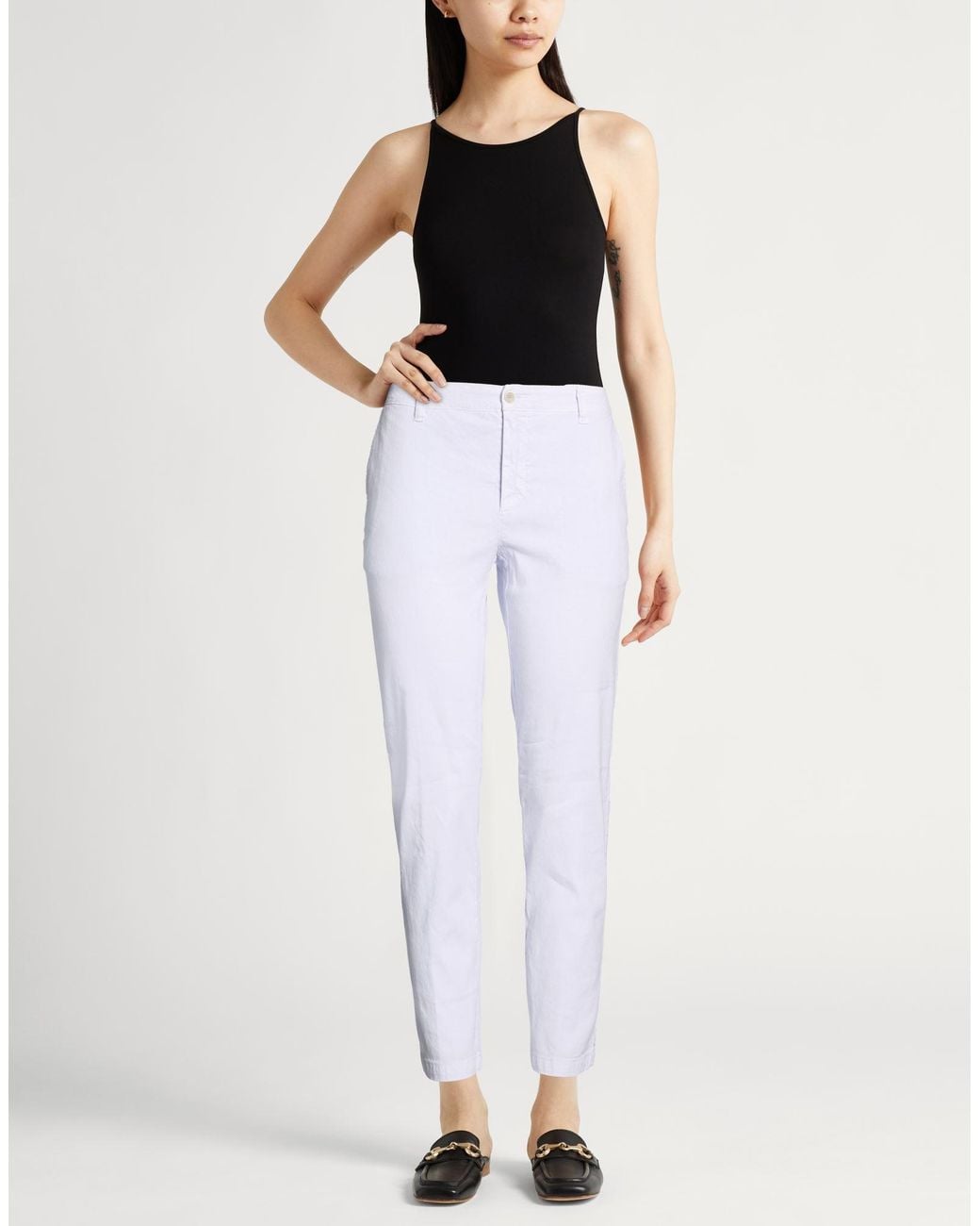 120% Lino White Trouser