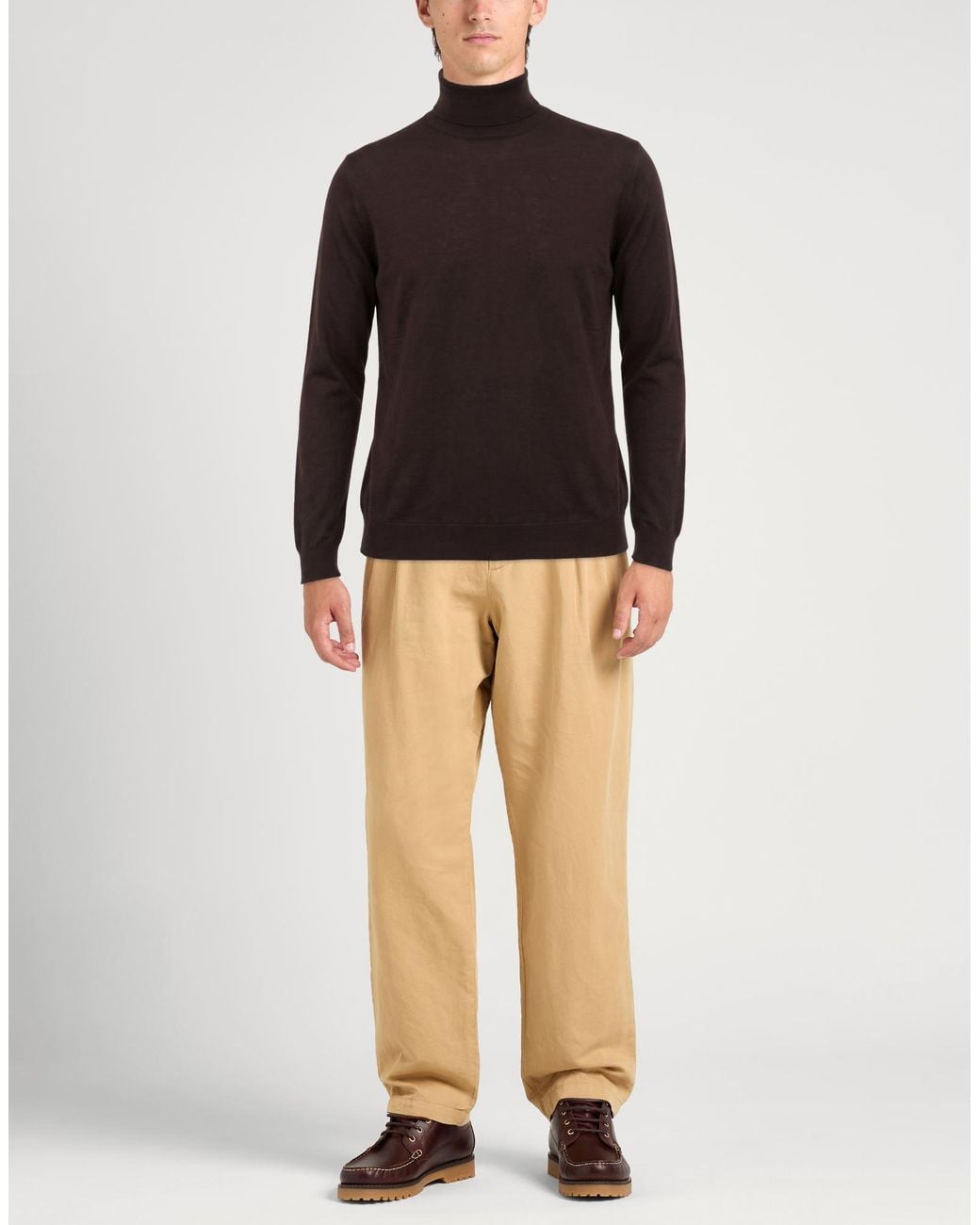 L.b.m. 1911 Brown Dark Turtleneck Virgin Wool for men
