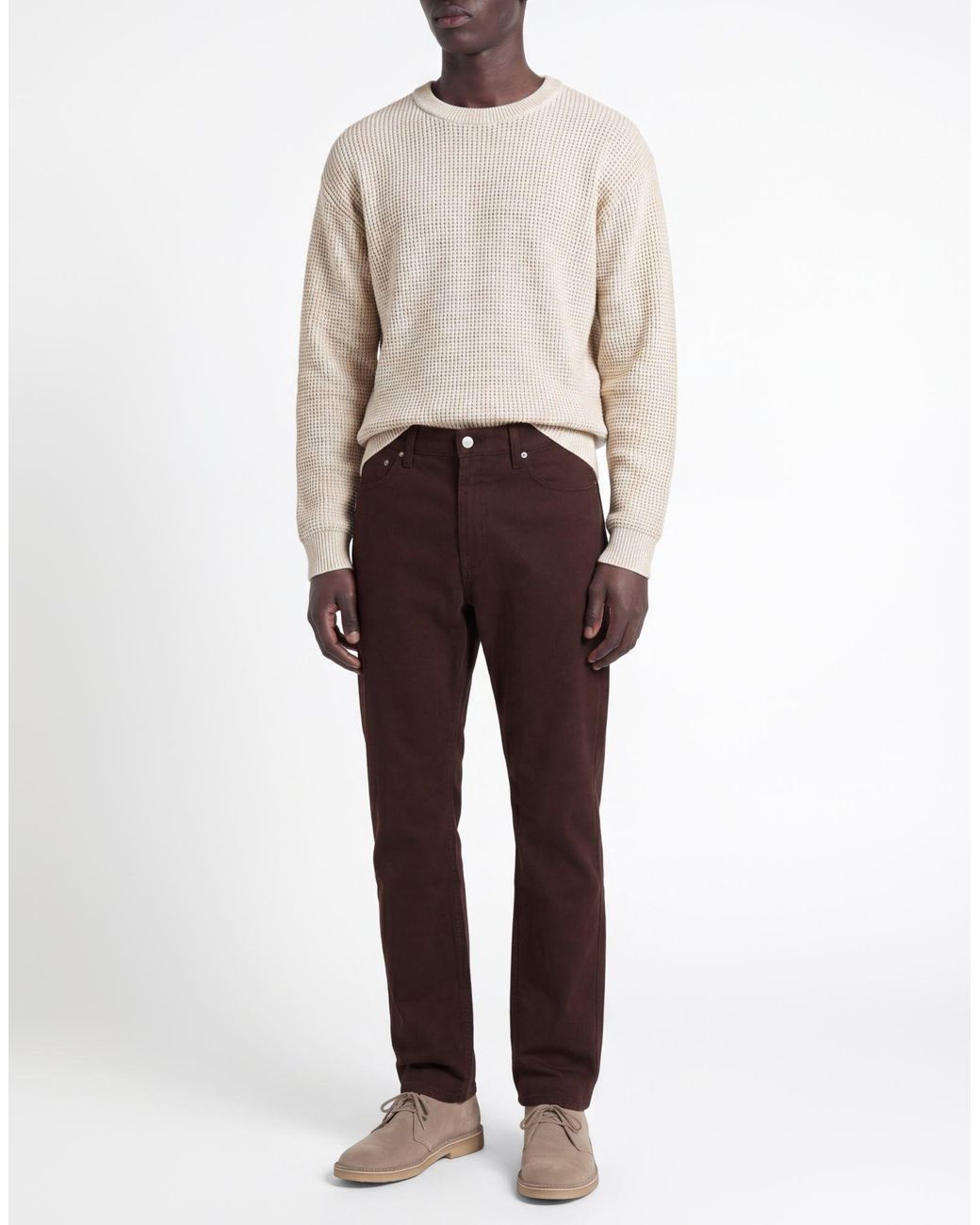 Department 5 Brown Chocolate Pants Cotton for men
