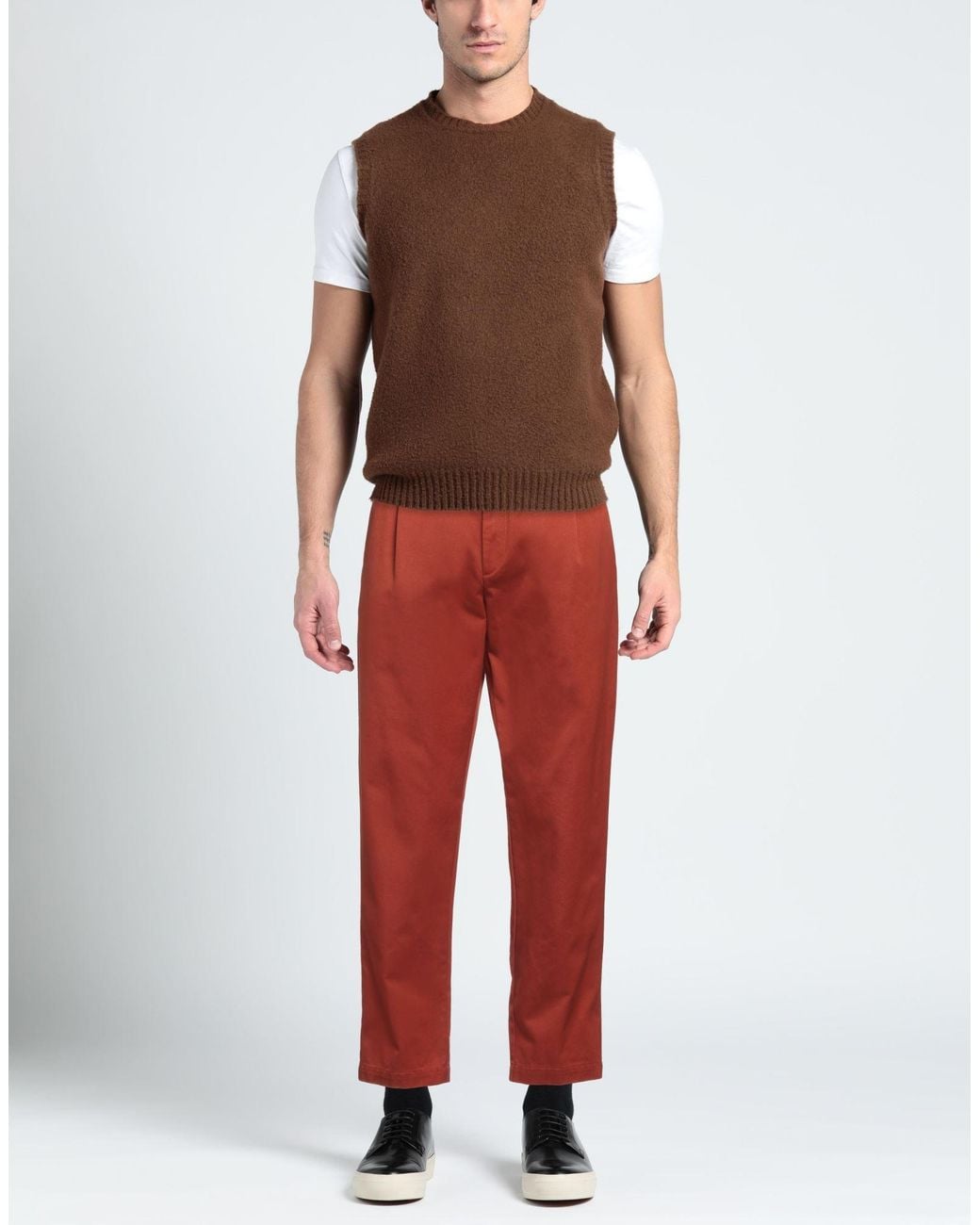 Pence Red Pants Cotton for men